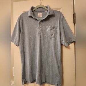 Johnnie O Blue Hangin Out Short Sleeve Collared Shirt Size Medium